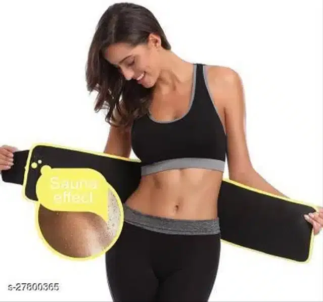 Sweat Belt for Unisex (Black, Free Size)