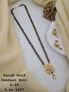 Alloy Mangalsutra with Earrings for Women (Gold, Set of 1)