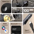 Aroma NB119 Zebra Upto 100H Playtime, ENC, Magnetic On/Off, Fast Charging Neckband Bluetooth  