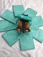 Litchi Silk Zari Woven Saree for Women, Blue 