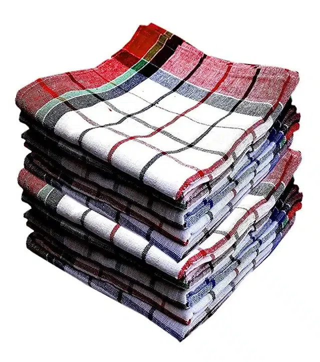 Cotton Kitchen Cleaning Napkins (Multicolor, Pack of 12)
