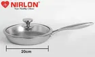 Nirlon Stainless Steel Fry Pan with Glass Lid 