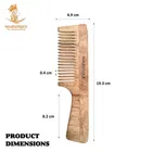 Majestique Anti-Static Wooden Hair Comb with Handle for Womens and Mens 