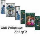 MDF 2 Pcs Designer Wall Painting for Home & Office (Multicolor, 12x18 Inches) (Set of 1)