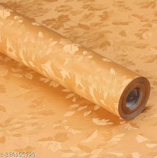 Bliss Vinyl Wallpaper for Home (Orange, 45x250 cm)