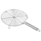 Round Roaster TAndoor Barbeque/Roti/Papad Jali Griller with Steel Handle 