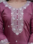 Chanderi Silk Embroidered Kurta Set for Women 