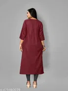 Floral Cotton Blend A-line Kurti for Women 