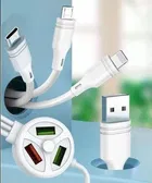 Electric 6in1 10W Charging Cable 3 Plug 3 USB Port, for Mobile Phone, Cable Size: 1.5m