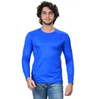 Round Neck Solid T-Shirt for Men (Royal Blue, S)