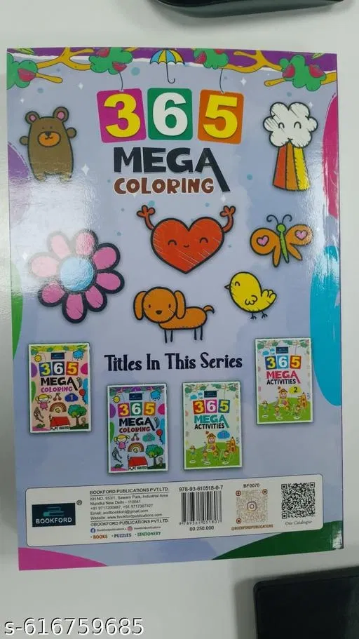 365 Mega Coloring Book 1 A Year of Fun Creativity Learning Activities for Kids Big Coloring Book for Children Toddlers Preschool Nursery Early Learning Art Skills Brain Development Birthday Gift Homeschooling