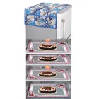 PVC Fridge Top Cover with 4 Pcs Shelf Mat 