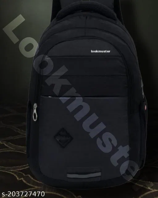 Nylon Backpack for Men & Women, Black