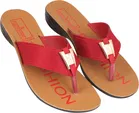 Flats for Women (Beige & Red, 5)