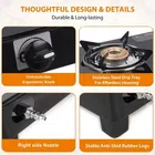 Khaitan 2 Burner BP Nano MS Black Glass Manual Gas Stove  