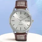 Titan Leather Strap Analog Watch for Men (Brown)