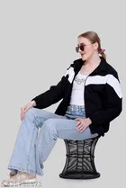 Nylon Solid Jackets for Women 
