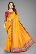 SVB Saree Vichitra Silk Saree With Jacquard Blouse 