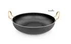 BRODEES Iron Kadahi 30 Cm Dia Flat Bottom Kadhai 30 cm diameter 