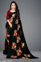 Georgette Abstract Saree for Women 