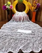 Net Solid Saree for Women 