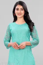 Net Kurti for Women,  Green  