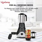 Lifelong Mixer Grinder | 500 W | 4 Jars - 2 SS Jars and 2 Jars for Smoothie Blending - Black