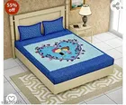 Cotton Double Bedsheet with 2 Pillow Cover 