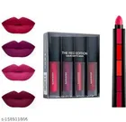 Combo of Min 5-in-1 Lipsticks with 4 Pcs Liquid Lipstick 