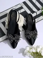Shoetopia Women's Flats - Black Embellished 