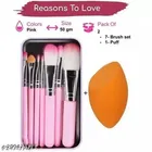 Makeup Brushes Set with Makeup Spong, Multicolor, Set of 2