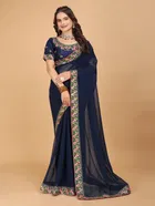 Georgette Self-Design Saree for Women 