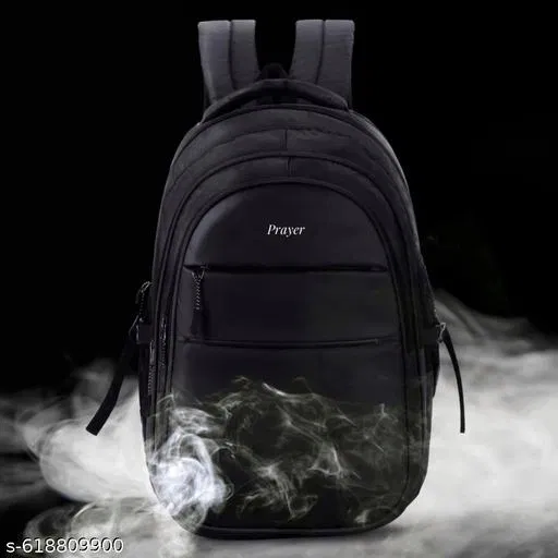 PRAYER BAGs  48L Black Laptop Backpack with 5 Compartment, Bottle Pocket, Front Pocket|Fits upto 17Inch Laptop Bag |Business, College, School Backpack|Casual Daypacks|Durable Backpack for Men & Women trendy men backpack