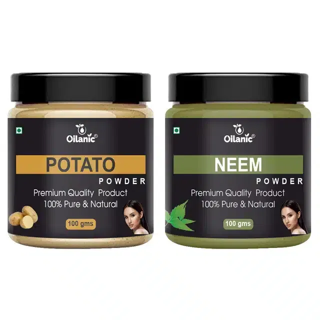 Natural Potato & Neem Powder for Skin & Hair (Pack of 2, 100 g)