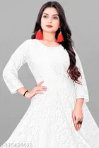 Net Kurti for Women,  White  