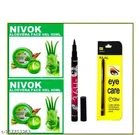 ADS Kajal with 36H Eyeliner & 2 Pcs Aloevera Face Gel (Set of 3)