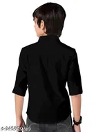 Solid Long Sleeve Spread Collar Shirt for Boys 