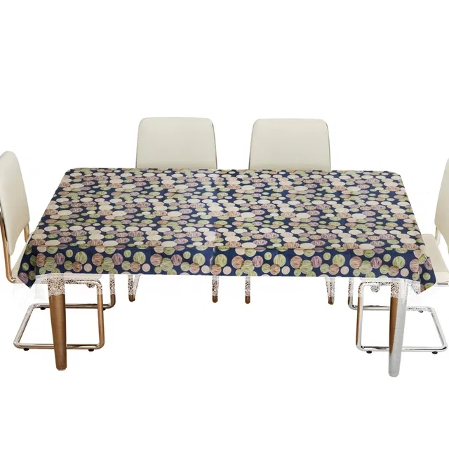 PVC Printed 4 Seaters Table Cover (Multicolor, 40x60 inches)