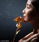 Gold Plated Rose Flower 