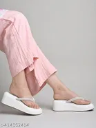 Shoetopia White Wedge Sandals 