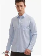 Cotton Blend Solid Full Sleeves Shirt for Men 