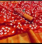 Women's Printed Saree with Unstitched Blouse 