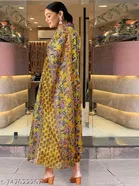Anarkali Kurta Pant Set for Women 