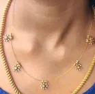 Brass Gold Plated Necklace for Women, Gold