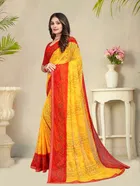 Georgette Printed Saree for Women 