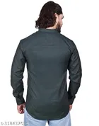 Cotton Solid Short Kurta for Men, Green 