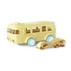 Plastic Bus Shape Sipper Bottle for Kids, Multicolor 