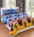 Polycotton Printed Double Bedsheet with 2 Pillow Covers 