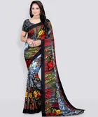 Crepe Printed Saree for Women 
