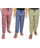 Cotton Trousers for Mens (Multicolor, M) (Pack of 3)